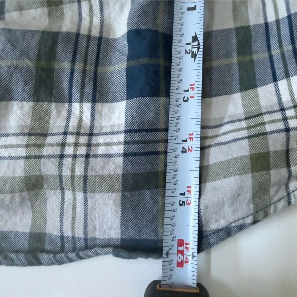 Just One You Made by Carters Plaid Blue Button-Down Flannel Toddler 3T Shirt